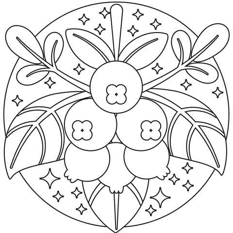 Kolorowanka borówkowy witraż